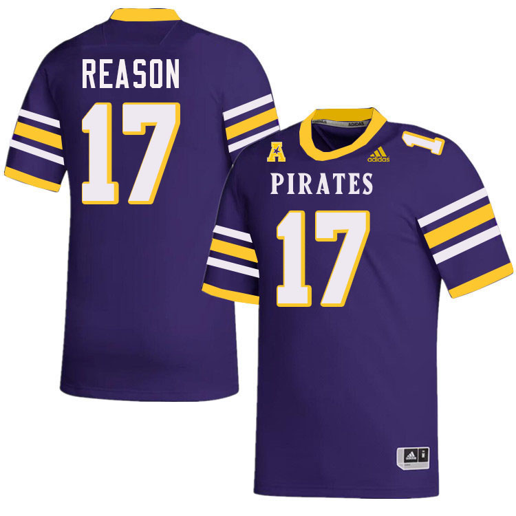 #17 Rasheed Reason ECU Jersey,East Carolina Pirates #17 Rasheed Reason Jersey Youth College-Purple